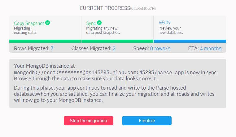 migrar Parse a mLab